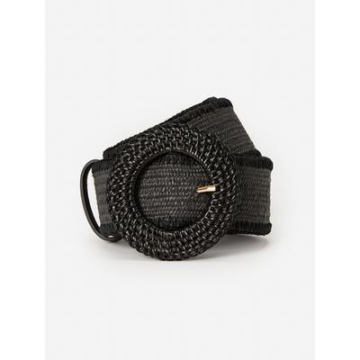 J.McLaughlin Women's Popie Grasscloth Belt Black, Size Extra Small/Small