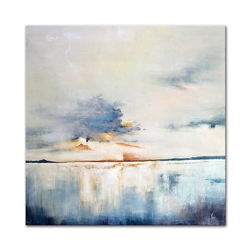 Mintura handgefertigte Ölgemälde auf Leinwand, Wandkunst, Dekoration, modernes abstraktes Landschaftsbild für Wohnkultur, gerolltes, rahmenloses, ungedehntes Gemälde Image