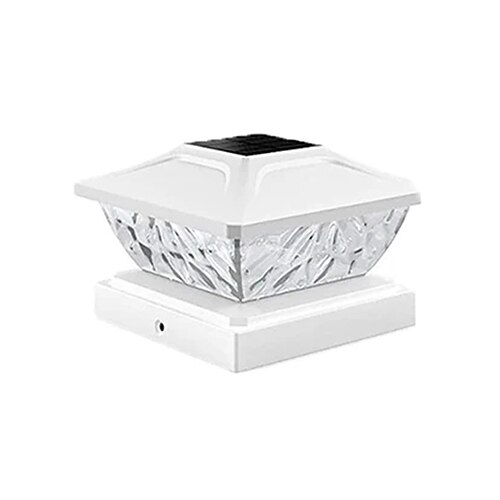 nuova luce solare per recinzione quadrata a led ad energia solare luce solare bianca lampada calda illuminazione esterna pilastro impermeabile ip65 lampada solare esterna per giardino 1pz