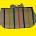J. Crew Accessories | 5/25 Nwot J Crew Canvas Clutch Cosmetic Bag Stripe | Color: Green/Purple | Size: Os