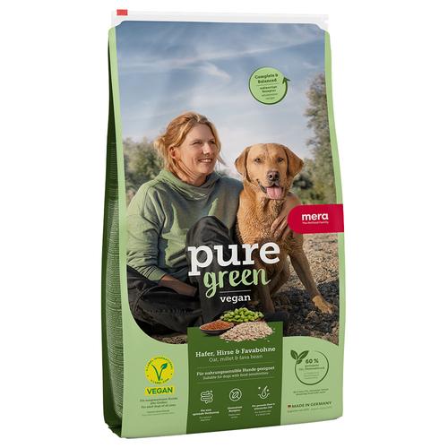 10kg mera pure green Adult vegan Hafer, Hirse & Favabohne Hundefutter trocken