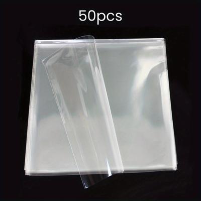 TEMU 50pcs/100pcs Record Sleeves For Vinyl Record, Clear Plastic Lp Record Sleeves Outer Album Covers, Protective Single & Double Record Sleeves For Vinyl Record Albums Protection