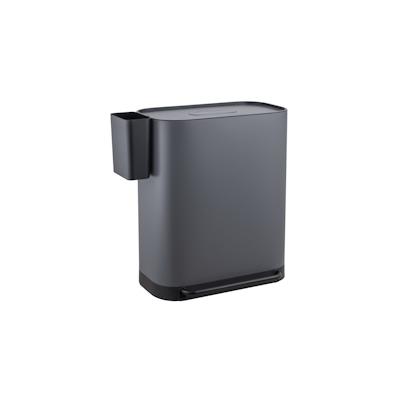 SVITA MLT2X30 Mülleimer Treteimer Abfalleimer 60l 2 Fächer freistehend mit Deckel inkl. Inneneimer Grau Image