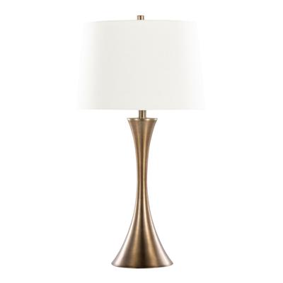 Lenuxe 29" Metal Table Lamp - Set Of 2 by Lumisource in Matte Bronze Off White