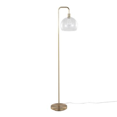 Metro 61" Metal Floor Lamp by Lumisource in Royal Gold Clear