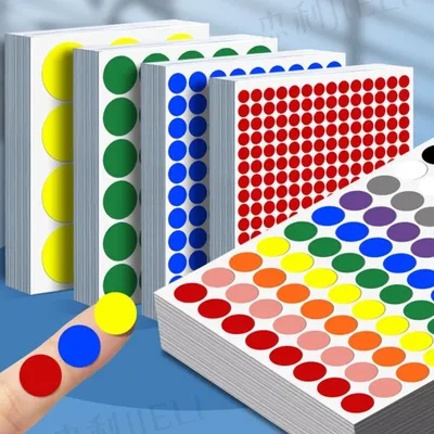 10 Sheet Colored Dot Stickers Round Color Coding Labels Polka Circle Dot Label Sticker for