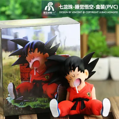 10cm Dragon Ball Anime Figure Z Kakarotto Gk Pvc Action Figure Auto Accessories Sitting Posture