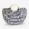 Damen Handtasche Strandtasche Strohsack Stroh Einkauf Festtage Strand Hohe Kapazität Farbblock Patchwork Schwarz Blau Grün