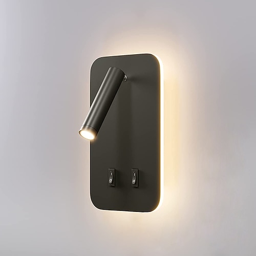 9W moderne LED-Wandleuchte Innenwandleuchte LED-Lesestrahler mit Schalter 350 schwenkbar 2 in 1 5W Wandstrahler LED-Wandleuchte für Schlafzimmer Nacht Wohnzimmer Arbeitszimmer Image