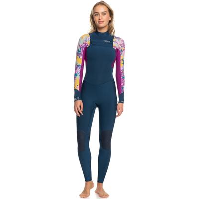 Neoprenanzug ROXY "4/3mm Swell Series" Gr. S/165-170cm & 50-69 kg, bunt (anthracite hot tropics swim ax) Damen Sportanzüge