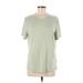 Adidas Active T-Shirt: Green Solid Activewear - Women's Size Large