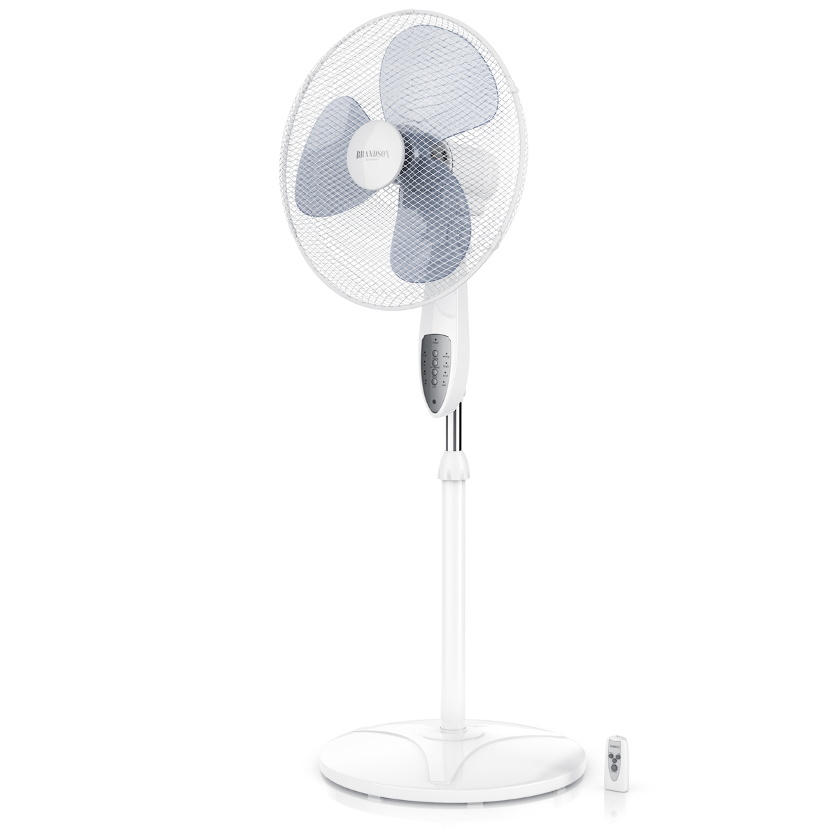 Brandson Standventilator mit 3 Leistungsstufen, 50 W Standlüfter leise, Ventilator höhenverstellbar, mobiler Lüfter, 30 Grad neigbar Image