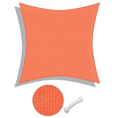 Yescom 18x18Ft 97% UV Block Square Sun Shade Sail Outdoor Patio Pool Garden Yard Lawn Carport Awning Bright Orange