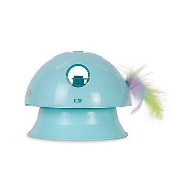 Catstages Electronic Dart N' Dash Interactive & Topper for Ball Track, Motion Activated, Hide & Peek Feather Cat Toy, Blue