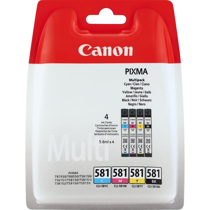 Canon Tinte Cli-581 C M Y Bk Multi Bl Sec Image