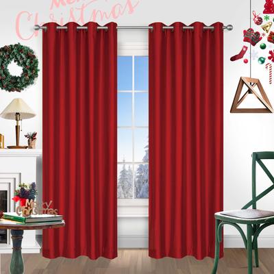 1panel Christmas Curtain, Faux Silk Grommet Top Curtain Light Filtering Curtain, Perfect For Living Room, Bedroom, Office, Kitchen, And Study Home Decor Room Decor