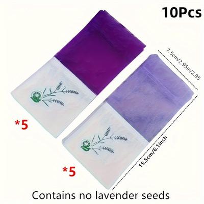 TEMU 10pcs, Lavender Fragrance Bag, Fragrance Bag Empty Bag, Lavender Dry Bouquet Pocket, Transparent Mesh Cotton And Linen Fragrance Bag, Party Favors, Holiday Gifts, Household Supplies