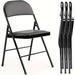 Folding Chair Set Of 4, Comfy Foldable Chairs Leather Padded Folding Chairs For Outdoor And Indoor