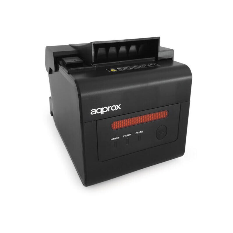 APPROX Pos80 Wifi+Ethernet Drucker Schwarz Ungefähre Breite: 58 Y 80Mm/ Keine Patronen/ Thermodruck/ Ton & Licht Warnung/ Druckt D Image