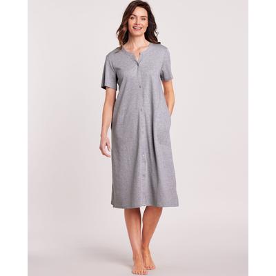 Appleseeds Women's Essential Knit Robe - Grey - M - Misses