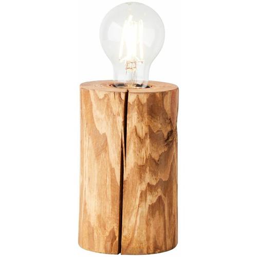 Brilliant - Lampe, Trabo Tischleuchte 15cm kiefer gebeizt, Holz, 1x A60, E27, 25W,Normallampen