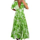 KUNAIK Flowy Maxi Dress Clearance Womens Dress Shorts Golf Dress Womens Maxi Dresses For Summer Maternity Spring Dress Womens Resort Wear 2024
