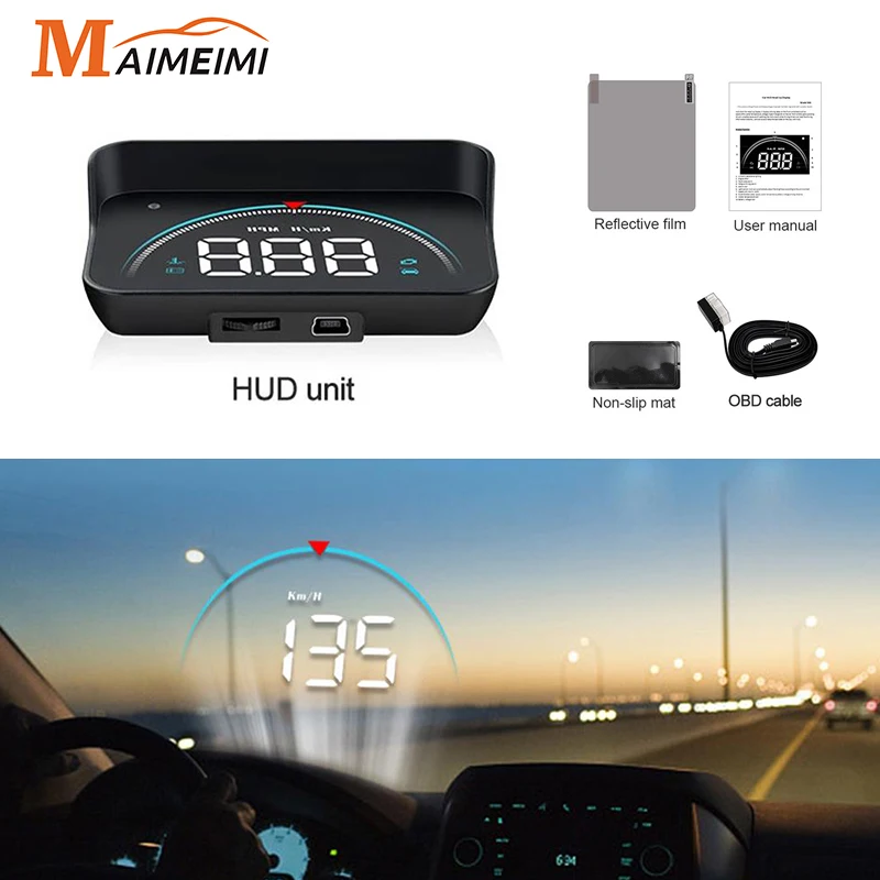 OBD Auto Head Up Display Für HUD OBD2 Übergeschwindigkeit Spannung Warnung Auto Elektronische Wasser Temperatur Für Auto Elektronik Zubehör Image