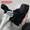 Original neue Herren lässige Lederschuhe Derbies Schuhe schwarz vielseitige Big Head Arbeits schuhe