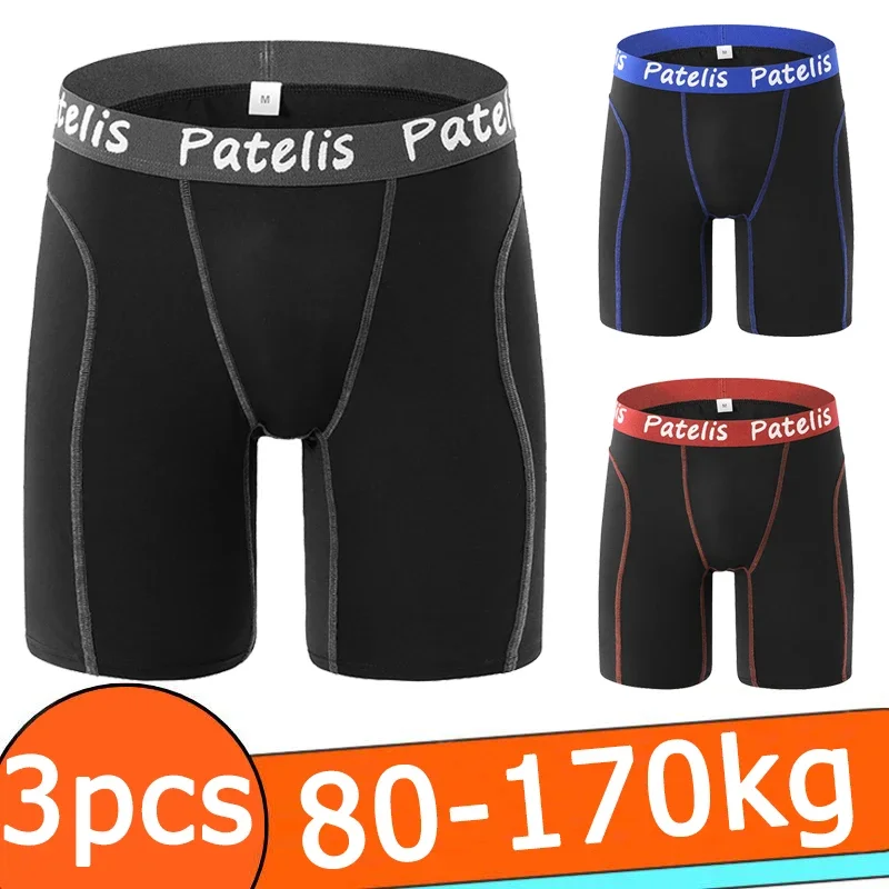 3 teile/satz Große Größe männer Boxer 5XL für 80-170 kg Große Größe Shorts Bequeme Männer Unterwäsche Image