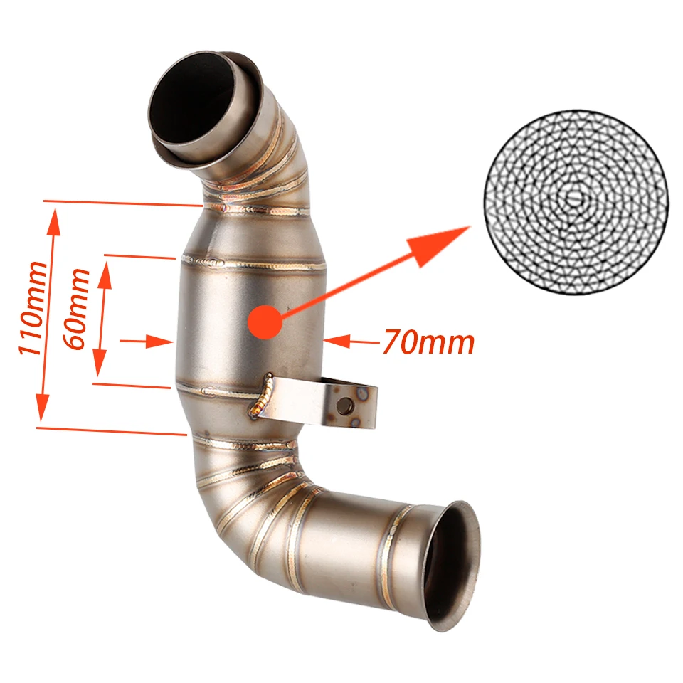 Motorrad auspuff für ktm duke 790 duke 890/890r 18-22 790 adventur r/rally 19-22 Motorrad auspuff modifizieren Mid Link Pipe Image
