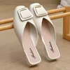 Rutschen Low Heel Frau Hausschuhe außerhalb Sommer Gelee weiße Schuhe für Frauen 2024 Panto letten Sandalen neue Mode Schuhe im Angebot b f y
