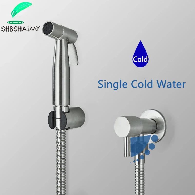 Gebürstete tragbare Bidet Sprayer Edelstahl Toilette Bidet Wasserhahn Bad Shattaf Ventil Jet Set hygienische Dusche Wasserhahn