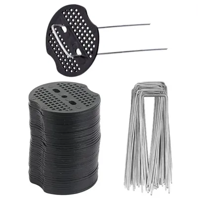 10-20 Teile/paket Garten Peg Silber Metall U-Form Garten Heftklammer Garten Boden Nagel Film Feste Pegs Garten Befestigungs werkzeuge Film Peg