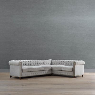 Logan Chesterfield 2-pc. Left Arm Facing Sofa Sectional - Dune Gowan InsideOut Performance Fabric - Frontgate