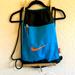 Nike Bags | Euc Nike Bag 13” X 17” Gym Bag Lightweight Backpack | Color: Blue/Orange | Size: Os