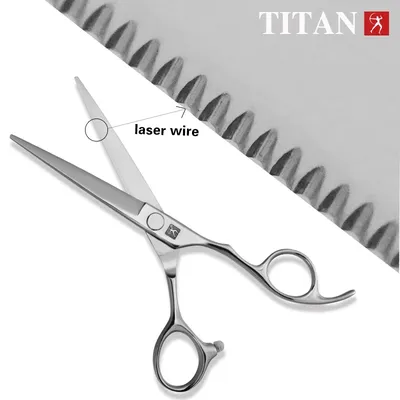 TITAN professional Laser wire hair scissors haircut scissor cut barber cutting shears hairdresser
