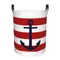 Custom Nautical Navy Blue Anchor On Red Stripes Laundry Basket Foldable Sailing Sailor Clothes Hamper for Baby Toys Storage Bin
