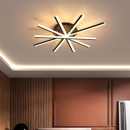 LED-Deckenleuchten aus Acryl mit optionaler Fernbedienung 5-flammig 7-flammig und 9-flammig modern dimmbar eingebetteter Kronleuchter Acryl-Deckenleuchte geeignet für Küche Esszimmer Wohnzimmer Image