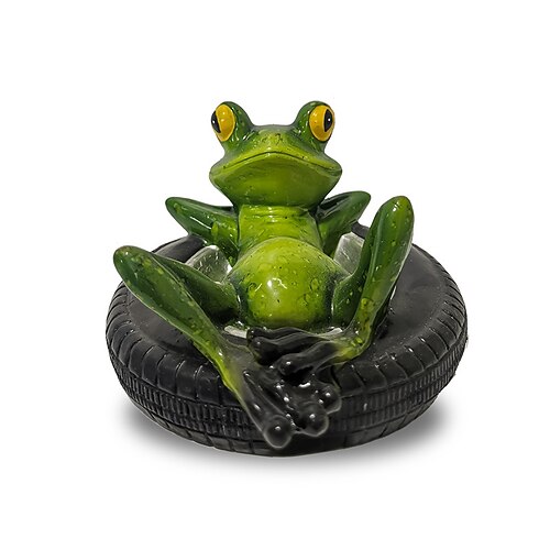 Wasser schwimmende Frosch Ornament Figur Statue Handwerk für Haus Garten Teich Dekoration Foto Requisite Geschenk