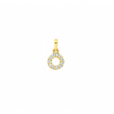 Ketten-Anhänger ADELIA´S "Damen Goldschmuck 333 Gold Anhänger mit Zirkonia Ø 6,3 mm", gold, Schmuckanhänger, Damen, mit 