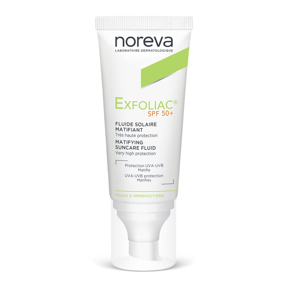 Noreva Exfoliac® Fluido Solare Opacizzante SPF50+ 40 ml Crema