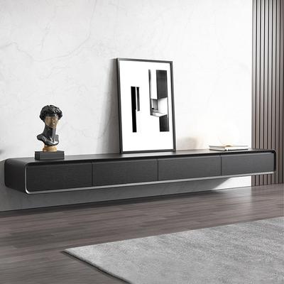 95" Minimalist Floating TV Stand, Modern Wall-Mounted Entertainment Center with 4 Drawers TV Console,Black Media Console, Perfect for 85-inch TVs