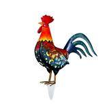 Ningweiiii Solar Lighted House Numbers Address Sign Rooster Garden Statue And Sculpture Outdoor Decoration Animal Chicken Farm Backyard Terrace