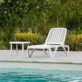 Pool Lounge Chair Aluminum Adjustable Outdoor Chaise Lounge All Weather Plastic Poolside Lounge Chair for Deck Lawn Backyard