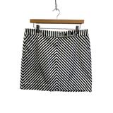 J. Crew Skirts | J. Crew Black & White Cotton Diagonal Striped Mini Pencil Skirt | Color: Black/White | Size: 8