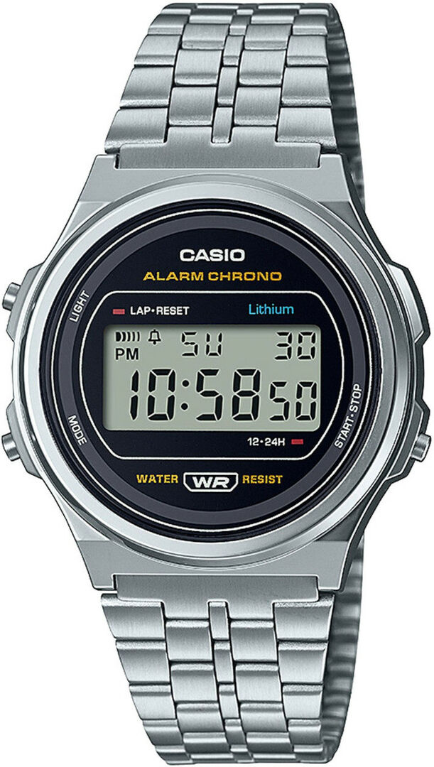 Casio Collection Vintage Womens Silver Watch A171WE-1AEF Stainless Steel - One Size | Casio Sale | Discount Designer Brands