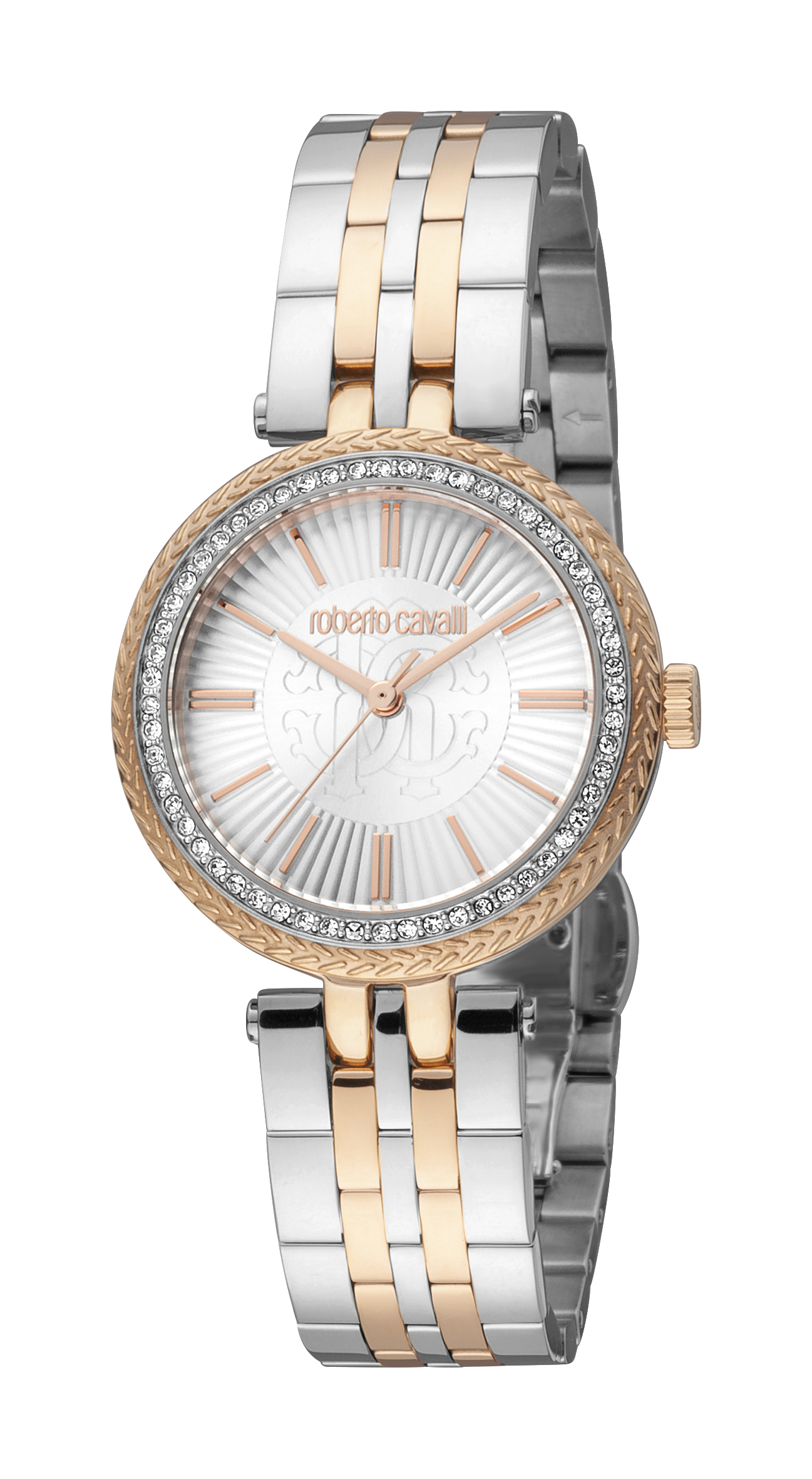 Roberto Cavalli RC5L031M0105 Womens Quartz Silver Stainless Steel 5 ATM 30 mm Watch - Silver & Gold - One Size