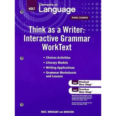 Elements Of Language Think As A Writer: Inter