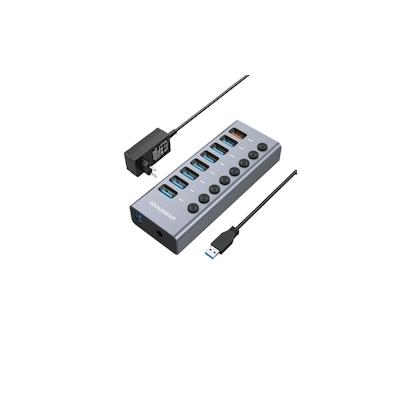 GrauGear USB-HUB 7x USB 3.0 Ports+ 1 Schnelllader retail Image