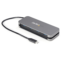 StarTech.com HB30CM4AB - USB 3.2 Gen 1 (3.1 Gen 1) Type-C - USB 3.2 Gen 1 (3.1 Gen 1) Type-A - 5000 Mbit/s - Schwarz - Grau - Kunststoff - 0,28 m Image